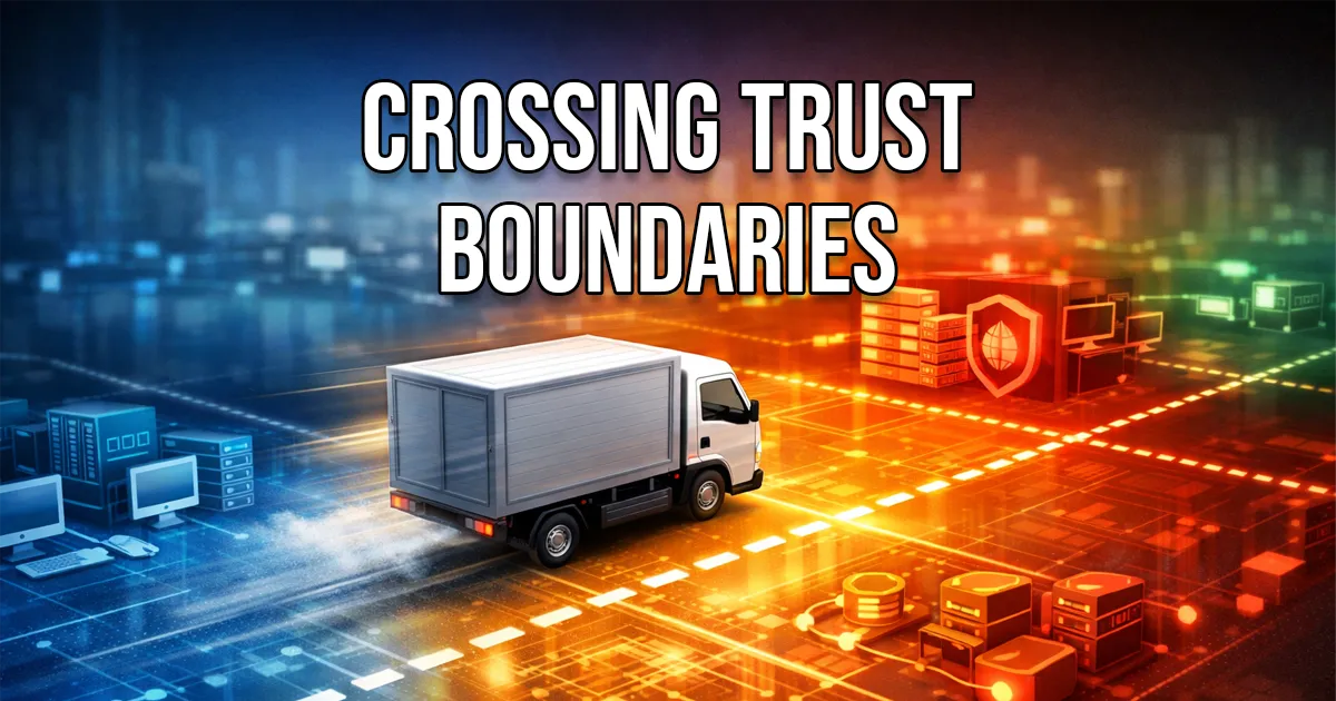 Core infrastructure moving across defined network trust boundaries