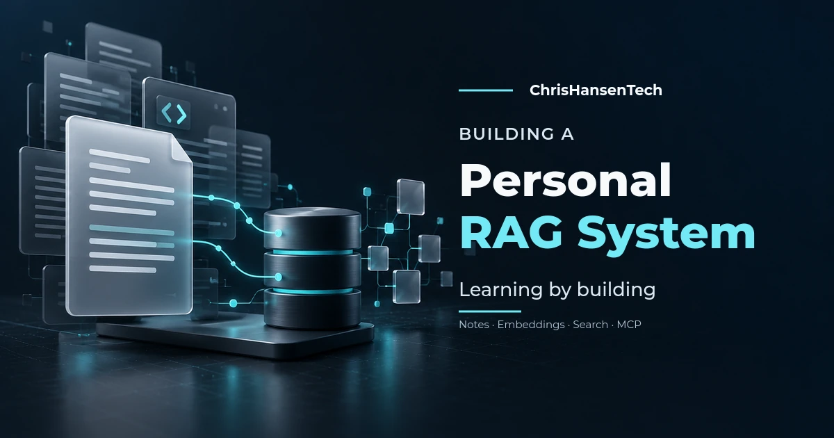 Building a Personal RAG System from Scratch — series illustration